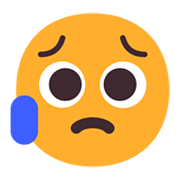 Emoji 😥 Faccina Delusa Ma Sollevata su Microsoft Windows 11 November 2021 Update.