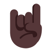 🤘🏿 Emoji Saudação Do Rock: Pele Escura na Microsoft Windows 11 November 2021 Update.