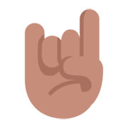 🤘🏽 Emoji Saudação Do Rock: Pele Morena na Microsoft Windows 11 November 2021 Update.