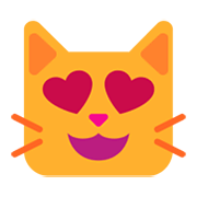 Emoji 😻 Gatto Innamorato su Microsoft Windows 11 November 2021 Update.