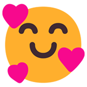 Emoji 🥰 Faccina Con Cuoricini su Microsoft Windows 11 November 2021 Update.