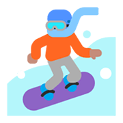 Emoji 🏂🏽 Persona Sullo Snowboard: Carnagione Olivastra su Microsoft Windows 11 November 2021 Update.