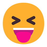 Emoji 😝 Faccina Con Un Gran Sorriso Che Mostra La Lingua su Microsoft Windows 11 November 2021 Update.