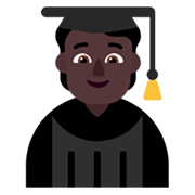 🧑🏿‍🎓 Emoji Student(in): dunkle Hautfarbe Microsoft Windows 11 November 2021 Update.