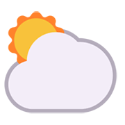 🌥️ Emoji Sonne hinter großer Wolke Microsoft Windows 11 November 2021 Update.
