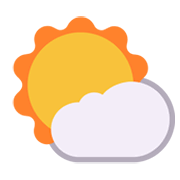 🌤️ Emoji Sol Com Nuvens na Microsoft Windows 11 November 2021 Update.