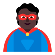 🦸🏿 Emoji Personaje De Superhéroe: Tono De Piel Oscuro en Microsoft Windows 11 November 2021 Update.