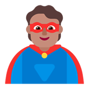 Emoji 🦸🏽 Supereroe: Carnagione Olivastra su Microsoft Windows 11 November 2021 Update.