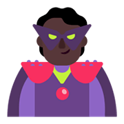 🦹🏿 Emoji Personaje De Supervillano: Tono De Piel Oscuro en Microsoft Windows 11 November 2021 Update.