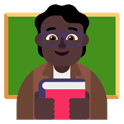 🧑🏿‍🏫 Emoji Lehrer(in): dunkle Hautfarbe Microsoft Windows 11 November 2021 Update.