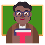 🧑🏾‍🏫 Emoji Professora Na Escola: Pele Morena Escura na Microsoft Windows 11 November 2021 Update.