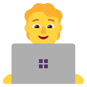 Emoji 🧑‍💻 Persona Esperta Di Tecnologia su Microsoft Windows 11 November 2021 Update.