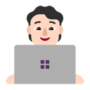 Émoji 🧑🏻‍💻 Informaticien (tous Genres) : Peau Claire sur Microsoft Windows 11 November 2021 Update.