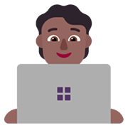 🧑🏾‍💻 Emoji Programador: Pele Morena Escura na Microsoft Windows 11 November 2021 Update.