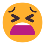 😫 Emoji müdes Gesicht Microsoft Windows 11 November 2021 Update.