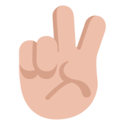 ✌🏼 Emoji Mano Con Señal De Victoria: Tono De Piel Claro Medio en Microsoft Windows 11 November 2021 Update.