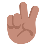 ✌🏽 Emoji Victory-Geste: mittlere Hautfarbe Microsoft Windows 11 November 2021 Update.