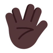 Emoji 🖖🏿 Saluto Vulcaniano: Carnagione Scura su Microsoft Windows 11 November 2021 Update.