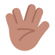 🖖🏽 Emoji Saudação Vulcana: Pele Morena na Microsoft Windows 11 November 2021 Update.