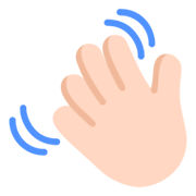 👋🏻 Emoji Mão Acenando: Pele Clara na Microsoft Windows 11 November 2021 Update.