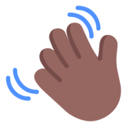 👋🏾 Emoji winkende Hand: mitteldunkle Hautfarbe Microsoft Windows 11 November 2021 Update.