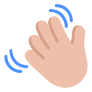 👋🏼 Emoji winkende Hand: mittelhelle Hautfarbe Microsoft Windows 11 November 2021 Update.