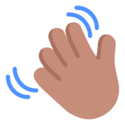 👋🏽 Emoji winkende Hand: mittlere Hautfarbe Microsoft Windows 11 November 2021 Update.