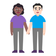 👩🏾‍🤝‍👨🏻 Emoji Mann und Frau halten Hände: mitteldunkle Hautfarbe, helle Hautfarbe Microsoft Windows 11 November 2021 Update.