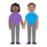 👩🏾‍🤝‍👨🏽 Emoji Mann und Frau halten Hände: mitteldunkle Hautfarbe, mittlere Hautfarbe Microsoft Windows 11 November 2021 Update.
