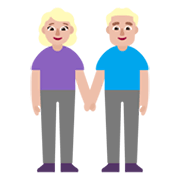 👫🏼 Emoji Mann und Frau halten Hände: mittelhelle Hautfarbe Microsoft Windows 11 November 2021 Update.