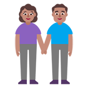 👫🏽 Emoji Mann und Frau halten Hände: mittlere Hautfarbe Microsoft Windows 11 November 2021 Update.