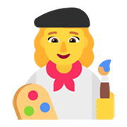Emoji 👩‍🎨 Artista Donna su Microsoft Windows 11 November 2021 Update.