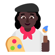 Emoji 👩🏿‍🎨 Artista Donna: Carnagione Scura su Microsoft Windows 11 November 2021 Update.