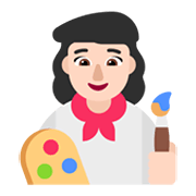 Emoji 👩🏻‍🎨 Artista Donna: Carnagione Chiara su Microsoft Windows 11 November 2021 Update.