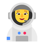 Emoji 👩‍🚀 Astronauta Donna su Microsoft Windows 11 November 2021 Update.