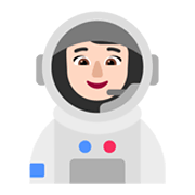 👩🏻‍🚀 Emoji Astronauta Mulher: Pele Clara na Microsoft Windows 11 November 2021 Update.