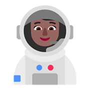 Émoji 👩🏾‍🚀 Astronaute Femme : Peau Mate sur Microsoft Windows 11 November 2021 Update.