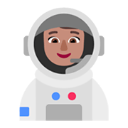 Emoji 👩🏽‍🚀 Astronauta Donna: Carnagione Olivastra su Microsoft Windows 11 November 2021 Update.