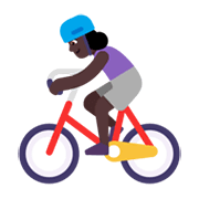 🚴🏿‍♀️ Emoji Mujer En Bicicleta: Tono De Piel Oscuro en Microsoft Windows 11 November 2021 Update.