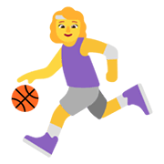 Emoji ⛹️‍♀️ Donna Che Fa Rimbalzare Una Palla su Microsoft Windows 11 November 2021 Update.