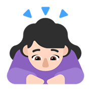 Emoji 🙇🏻‍♀️ Donna Che Fa Inchino Profondo: Carnagione Chiara su Microsoft Windows 11 November 2021 Update.