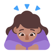 🙇🏽‍♀️ Emoji Mujer Haciendo Una Reverencia: Tono De Piel Medio en Microsoft Windows 11 November 2021 Update.