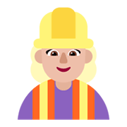 👷🏼‍♀️ Emoji Pedreira: Pele Morena Clara na Microsoft Windows 11 November 2021 Update.