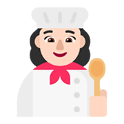 👩🏻‍🍳 Emoji Cozinheira: Pele Clara na Microsoft Windows 11 November 2021 Update.