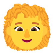 Émoji 👩‍🦱 Femme : Cheveux Bouclés sur Microsoft Windows 11 November 2021 Update.