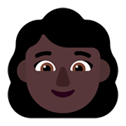 Emoji 👩🏿 Donna: Carnagione Scura su Microsoft Windows 11 November 2021 Update.