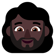 🧔🏿‍♀️ Emoji Frau: Bart dunkle Hautfarbe Microsoft Windows 11 November 2021 Update.