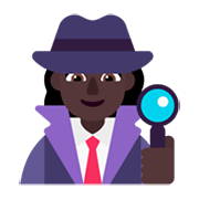 🕵🏿‍♀️ Emoji Detective Mujer: Tono De Piel Oscuro en Microsoft Windows 11 November 2021 Update.