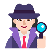 🕵🏻‍♀️ Emoji Detective Mujer: Tono De Piel Claro en Microsoft Windows 11 November 2021 Update.