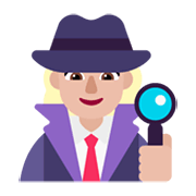 Emoji 🕵🏼‍♀️ Investigatrice: Carnagione Abbastanza Chiara su Microsoft Windows 11 November 2021 Update.